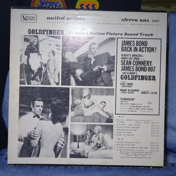 Goldfinger Soundtrack 1964 007 James Bond Vinyl Record - Picture 2 of 4